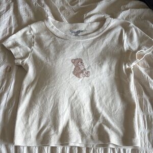 John Galt Cream T-Shirt with Teddy Bear